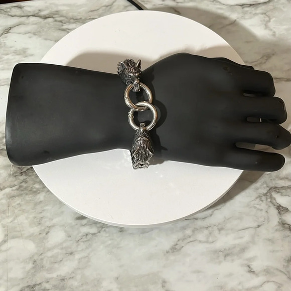 VIKING CELTIC WOLF STAINLESS STEEL BRACELET - Picture 4 of 7